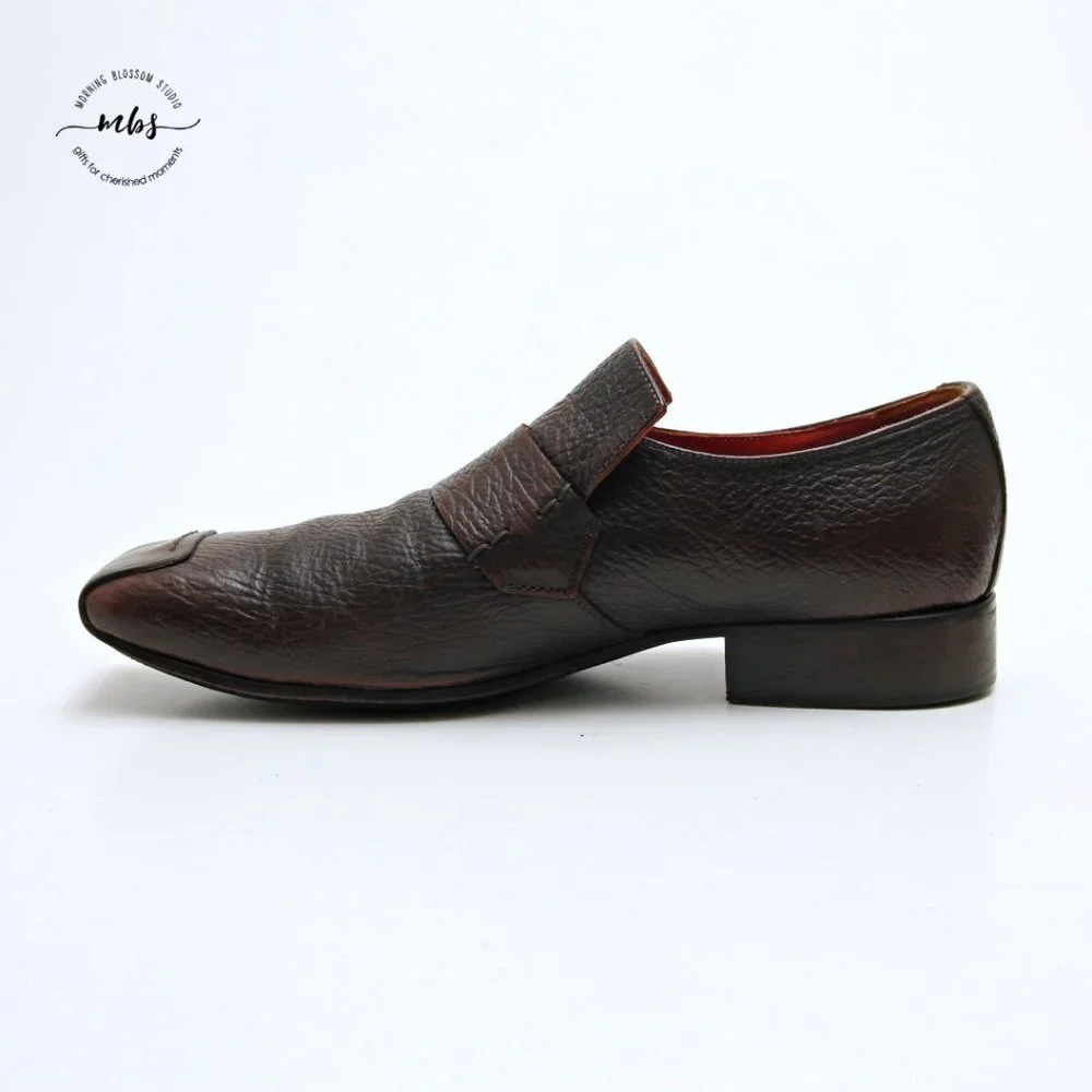 Mark Nason Vintage Men's Vero‎ Cuoio Square Loafers in Brown Men Size 10